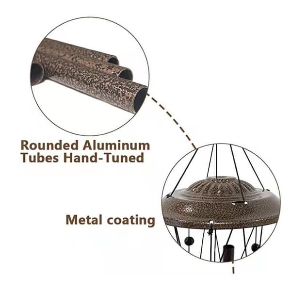 Courtyard Home Metal Pipe Windbell Tips Fortune Cat Bell
