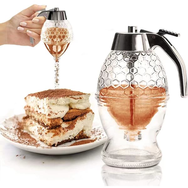 Sirup- og honningdispenser Glasbeholder
