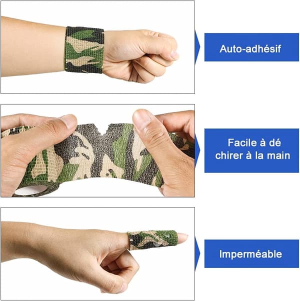 8 ruller camouflage selvklæbende tape