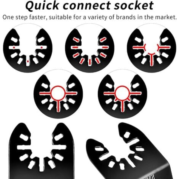 10 stk. oscillerende savklinger, 34 mm savklinge tilbehørssæt