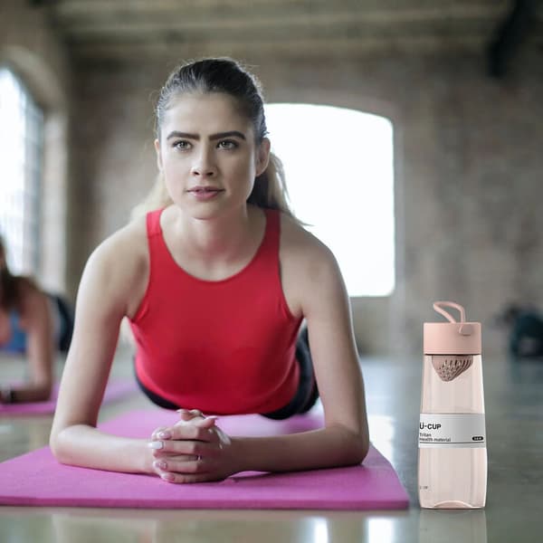 500 ml rumkop, plast, te-vask, udendørs sport (lyseblå) —
