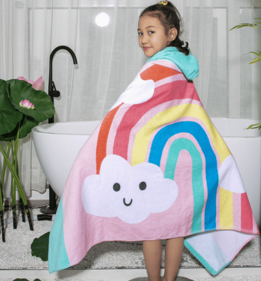 Hettekåpe i bomull for barn Sky Rainbow DP-29 Lengde 76 cm