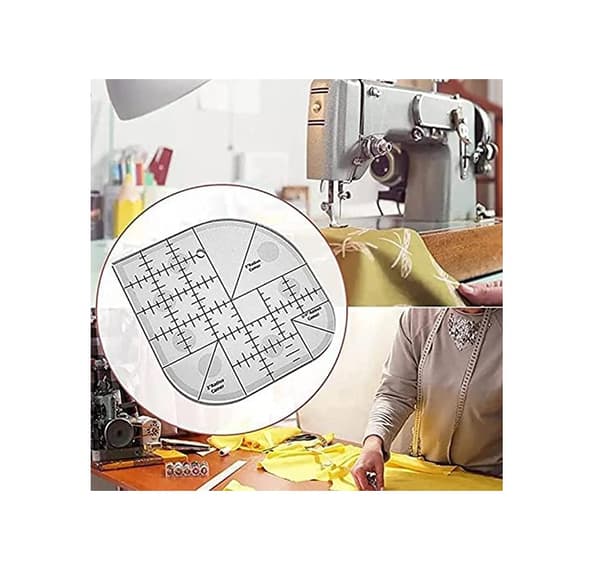 Buet Hjørnelinjal til Quilting, Patchwork Syning - Rund Kant