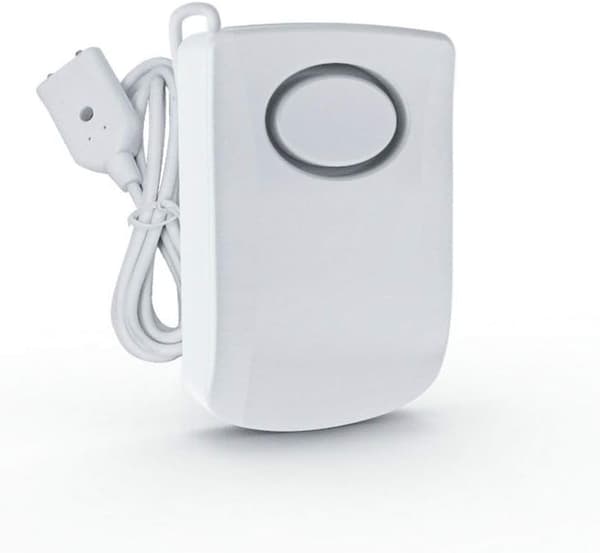130dB vattenläckagelarm, 95 cm lång kabel med sensor, hemlarm för vattenläckagedetektering, batteri ingår