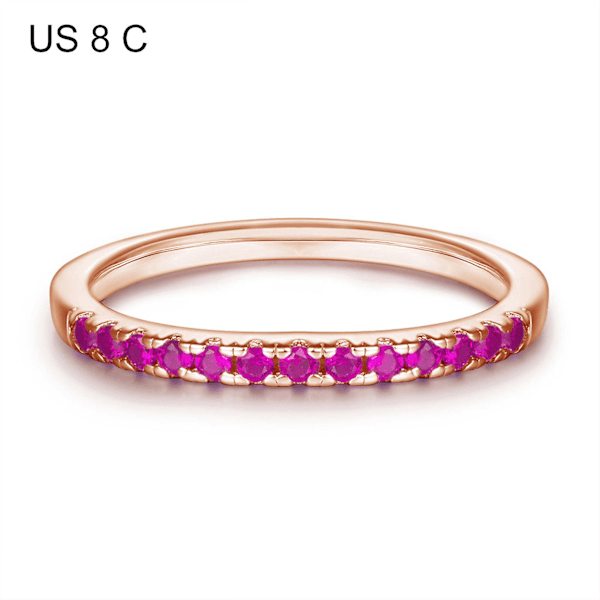 Elegant Damring i Modern Stil, Silver Effekt, Snygg Smycke för Kvinnor Rose Gold US 10 C