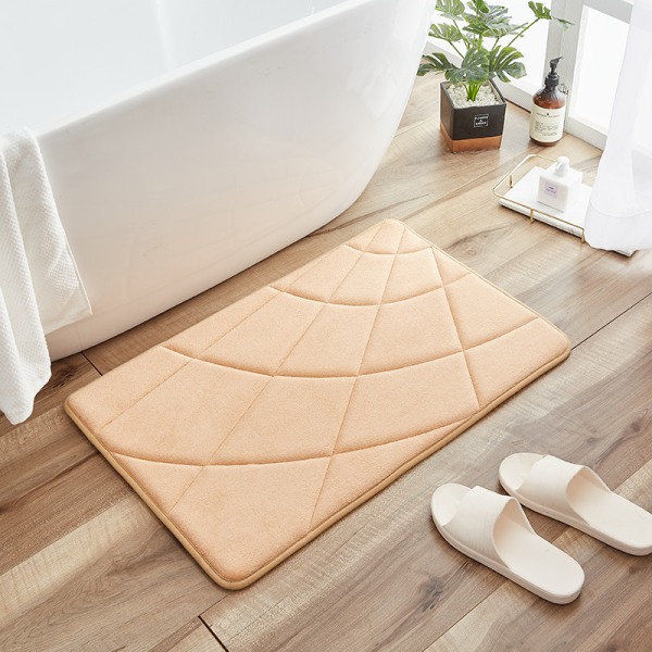 Absorberende gulvmatte, anti-skli matte ved inngangen til bad og toalett (Camel, 40*60CM),