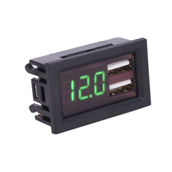 Led Digital Voltmeter Batterimåler Bilspenningsmåler Volt Tester Monitorpanel Green