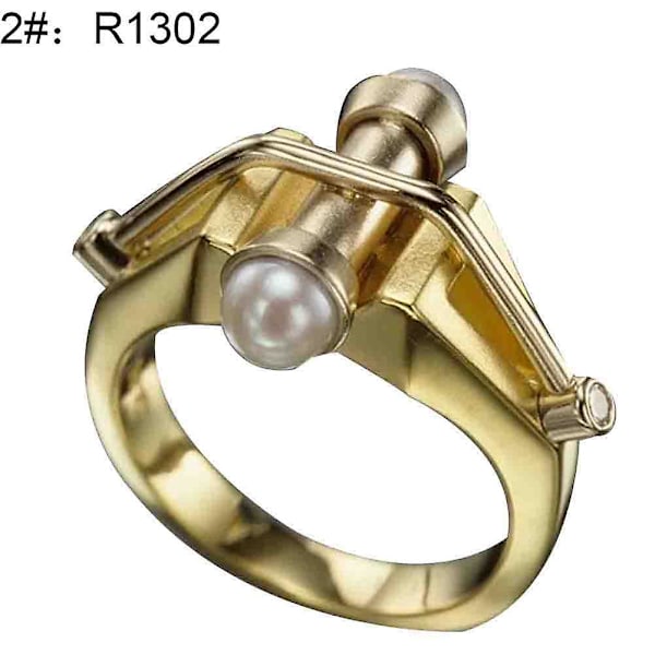 Mode Kvinnor Kubisk Zirkonia Inlagd Geometrisk Finger Ring Fest Smycken Present 1 US 9