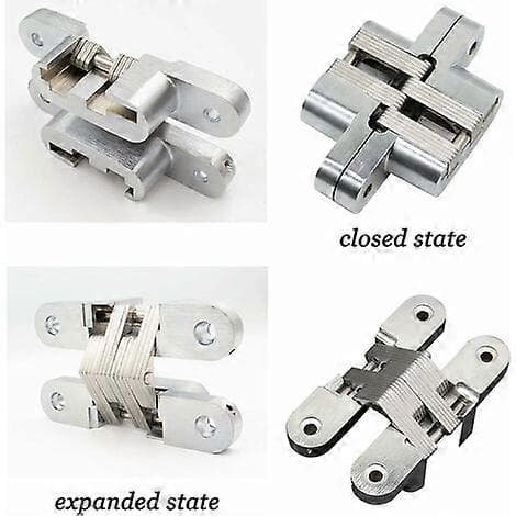 Dolda kryssgångjärn - Vikgångjärnsset för möbelskåpsdörrar