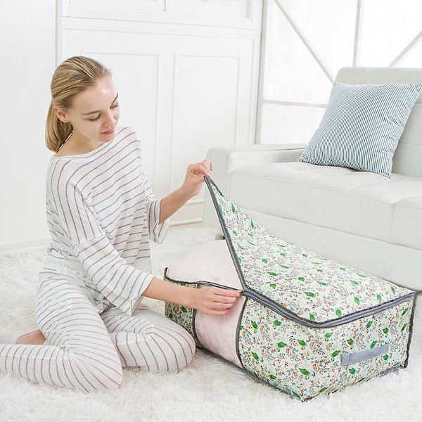 Täcke Organizer Väska Kläder Packning Väska Förvaring Väska M green