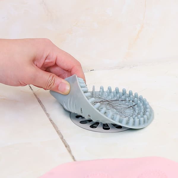 8-pack toalett- och avloppsavloppshårfilter, diskbänksfilter (rosa*2+grå*2+blå*2+grön*2)