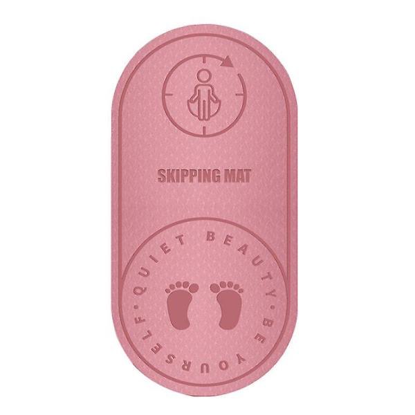 Hyppynaruharjoitusmatto - 6mm/8mm paksu hiljainen melunvaimennushyppynarumatto, kestävä ja liukumaton matto, sopii jooga- ja pilatesharjoitteluun Pink 126*60*8MM