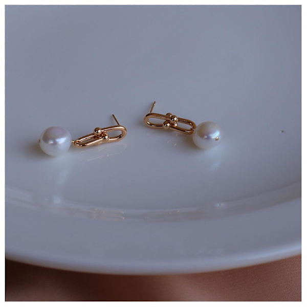Ørering Perle 14k Pigers Mode Smykker Ac3744