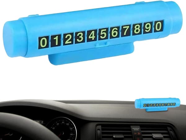 1 stk. (Blå) Parkeringsnummerplade til telefon, Multifunktionel bil