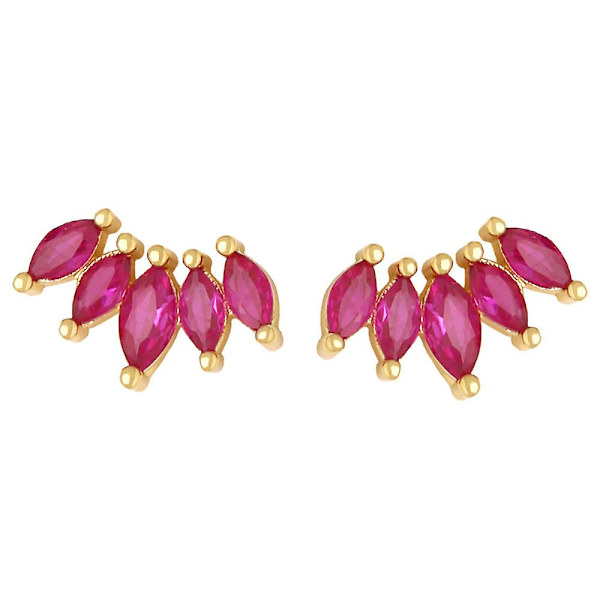Korvakorut Vintage Zirkon Metallinen Elementti Muodikkaat Korut Ac9979 Rose