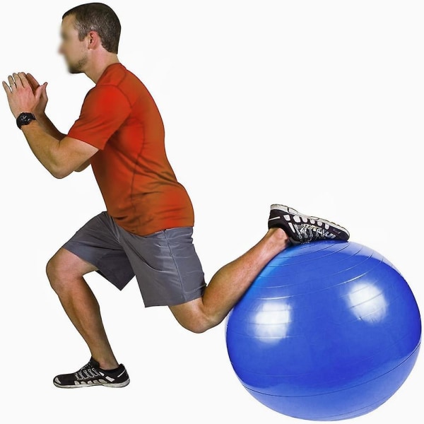 Balansestabilitetsball, yogaball med pumpe Blue 55Cm