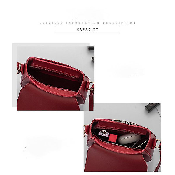 Liten aftonväska för kvinnor, crossbodyväska, kedjeväska, axelväska, röd clutch, svart handväska, formell väska A916-667 Red