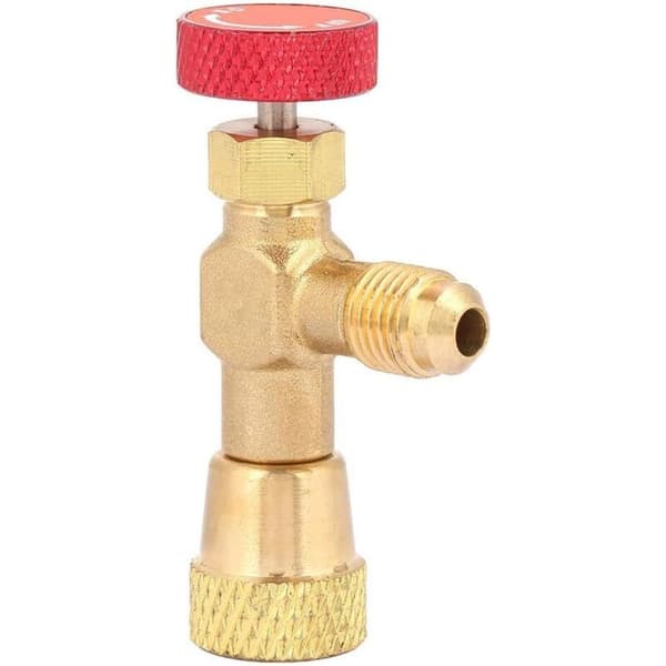 1/4\" - 5/16\", Messing strømningsreguleringsventil for R410A laderør