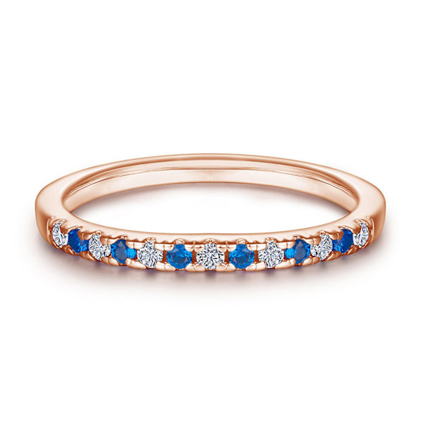 Elegant Damring i Modern Stil, Silver Effekt, Snygg Smycke för Kvinnor Rose Gold US 8 B
