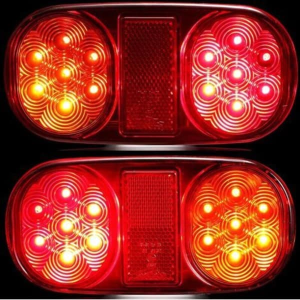 12V LED tilhengerlys, 2 stk vanntette LED tilhengerbaklys