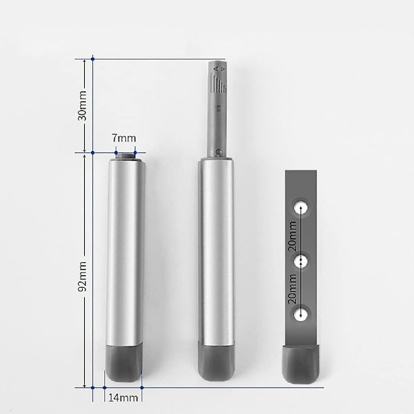 Trykk for å åpne magnetiske låser Trykk-åpne magnetiske låser Åpner og lukker døren med et enkelt trykk Aluminium legering (2 stk)