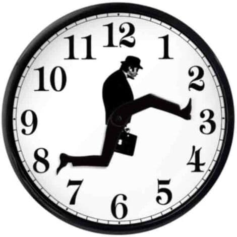 Monty Python-inspireret Silly Walk Vægur Kreativt Lydløst Hjemmeindretning Vægkunst sort