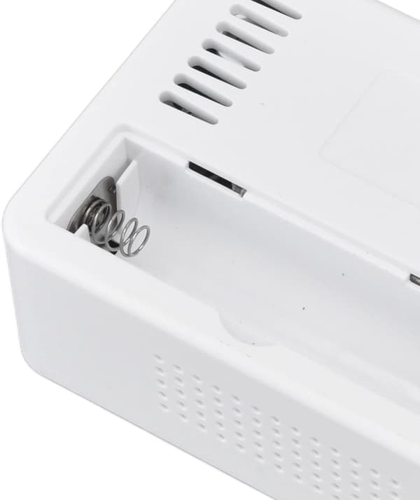 1 stk. Luftkvalitetsmåler, USB-lading multifunksjon hvit