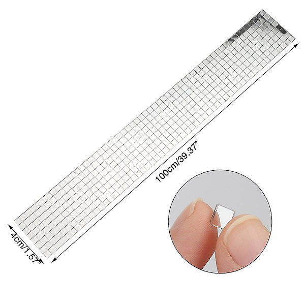 1464 stk Selvklæbende Mini Kvadratiske Glas Dekorative Håndværk DIY Tilbehør Spejle Mosaik Fliser 5mm x 5mm Silver
