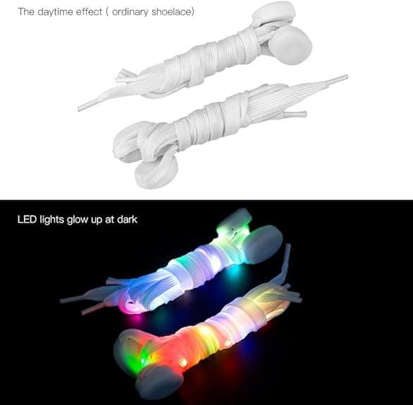 LED Snørebånd Lysende Nylon Flash Lysende Snørebånd til