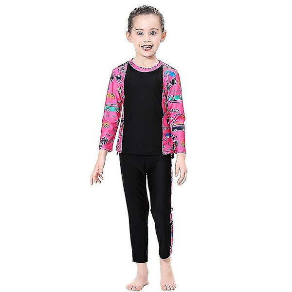 3-pack Muslimsk Badkläder för Flickor - Burkini, Islamisk Baddräkt, Strandkläder Black 12-13 Years
