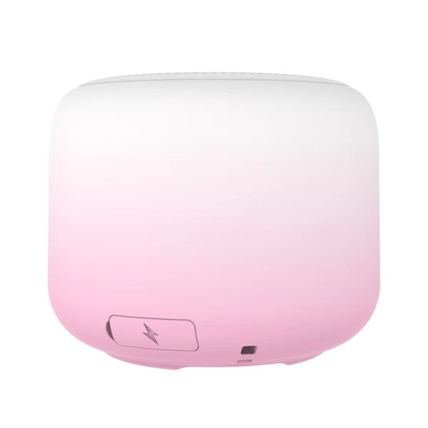 Vit och rosa bärbar trådlös Bluetooth-högtalare White splash pink