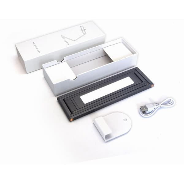 1 stk aluminiumslegering fire-segment foldbart lyskilde LED-bordlampe er praktisk og rask, egnet for soverom, stud