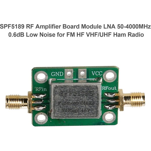 SPF5189 LNA-forsterker, signalmottakermodul, lav støy, RF