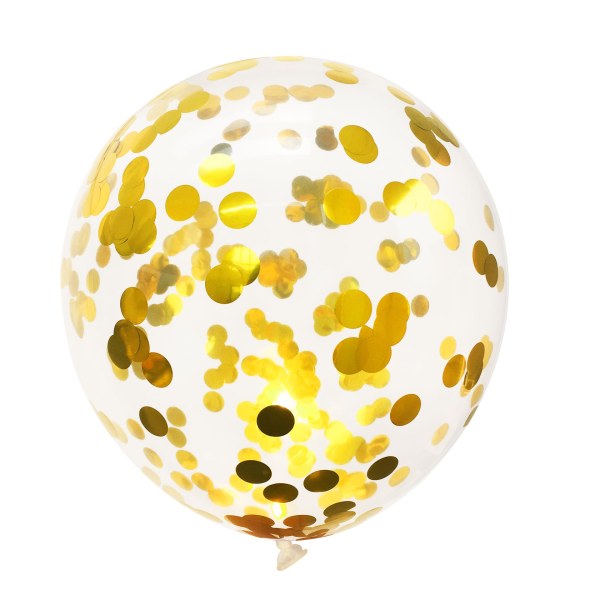 Ballonger Guld Luftballonger Set, 32st Guld Konfettiballonger Glitter Latex Party Ballonger för bröllops- och födelsedagsfestdekorationer, examen, Vale