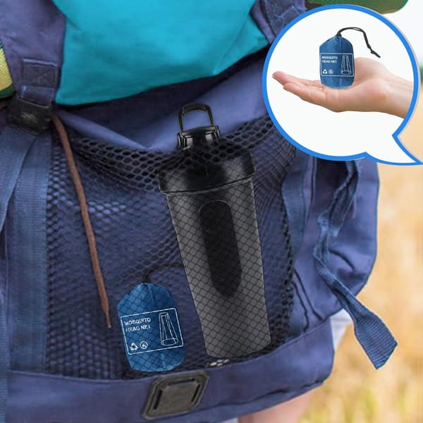Premium myggnät, 2-pack, flug- och insektskydd, extra brett och långt, extrafina hål för camping