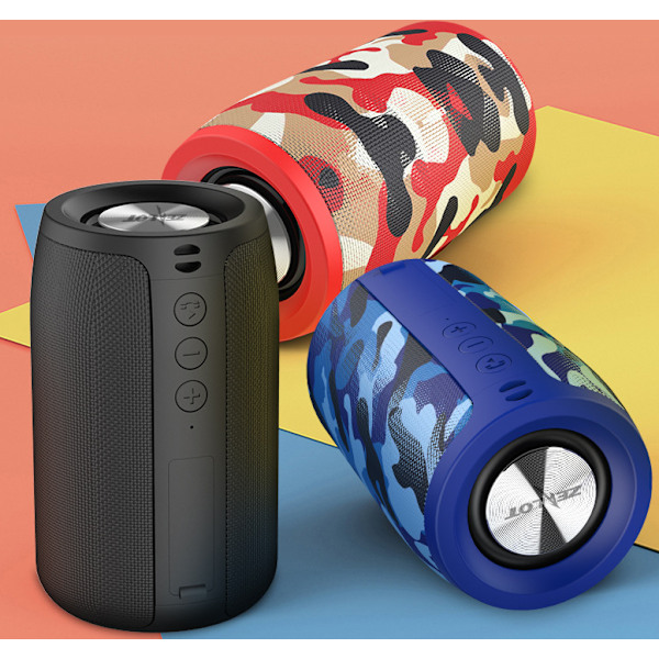 Trådlös Bluetooth-högtalare, bärbar liten subwoofer-högtalare för utomhus (regnkamouflage)