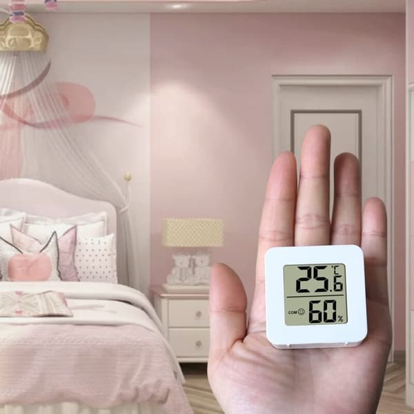 Pakke med 6 Mini Digitale Indendørs Termometre + Hygrometer