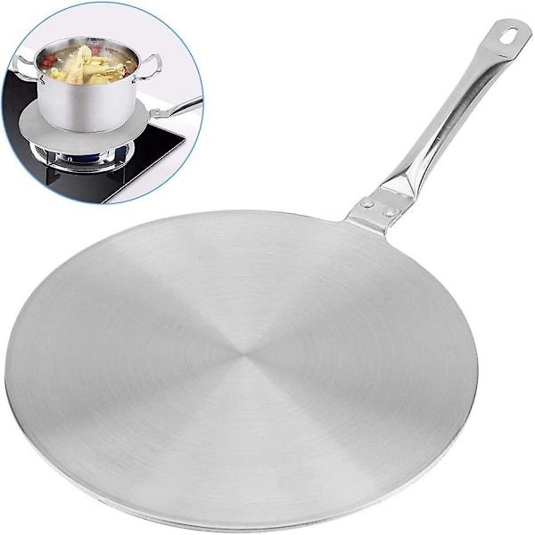Induktionsadapter, Induktionshällkonverteringsskiva, Rostfritt Stål Värmediffusor Ringplatta För Induktionshäll Med Värmebeständig Handtag (20cm)