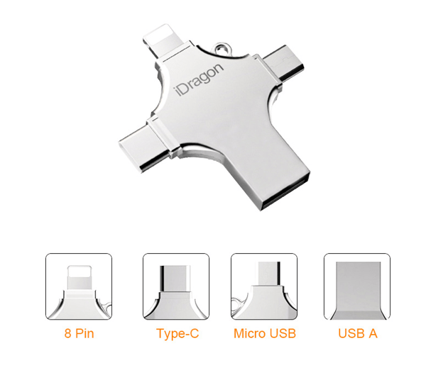 Fire-i-en multifunktionel mobiltelefon USB-flashdrev (32 GB)
