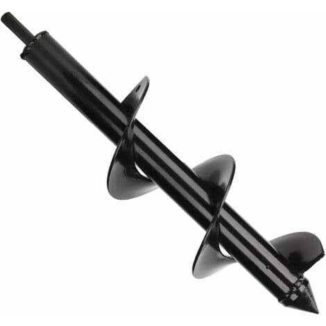 Jordbor, sekskantet skaft rustfrit stål, termisk jordbor (Dia: 8cm L: 30cm)