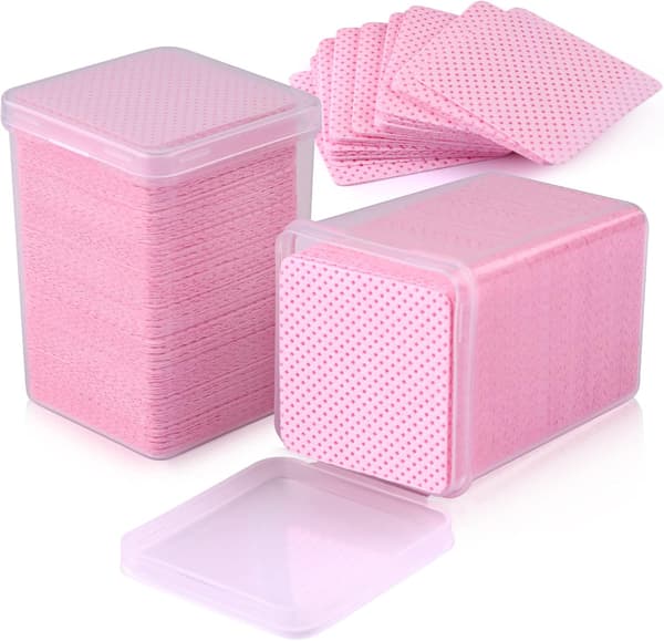 400 Stk. Rosa Neglelakkfjerner Kluter Pads Øyenvippe Limfjerner