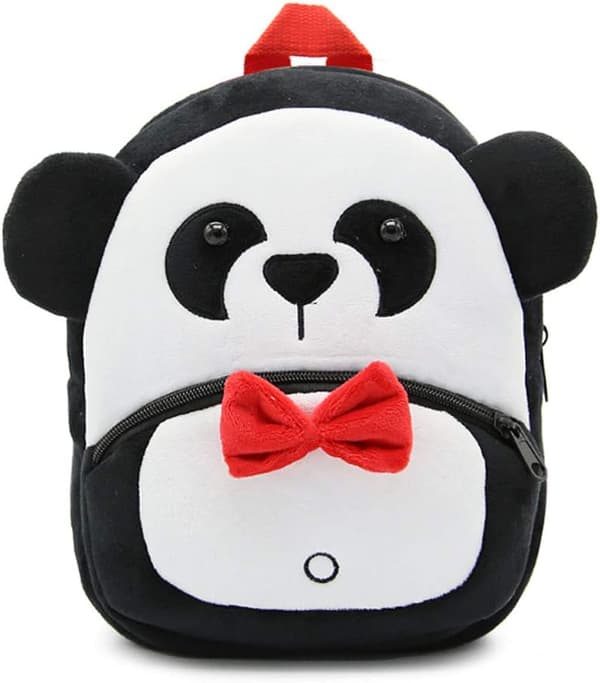 Barnryggsäck, Söt Pandaformad Plysch Mini Ryggsäck för