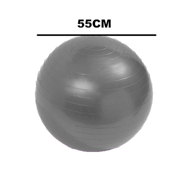 Stabilitetsbold, Yogabold, Fysisk Kernetræning, Balance Silver 55Cm