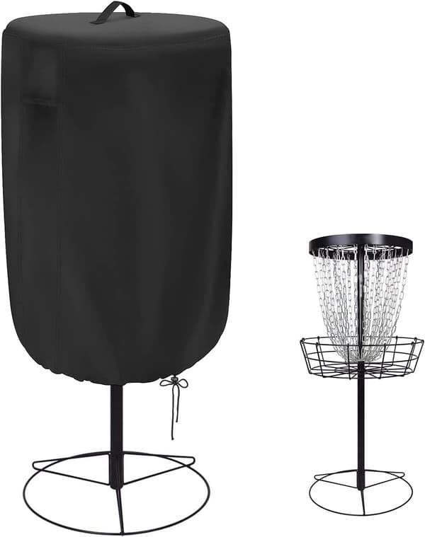 1 stk. sort disc golf kurvdækken, universelt disc golf kurvdækken