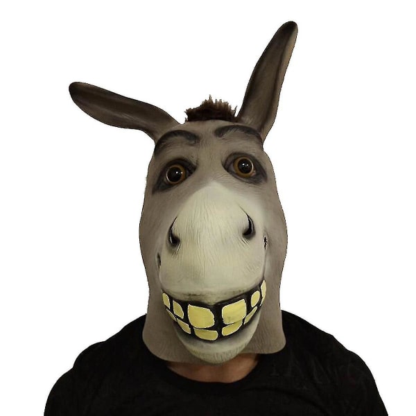 Shrek Donkey Mask Halloween Cosplay Costume Mask Animal Funny Donkey Dress Up Head Cover