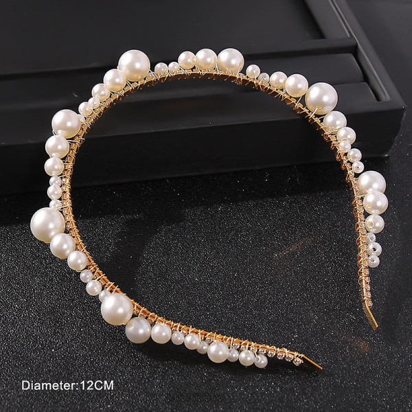 Handmade Beaded Pearl Headband Bangs Fixed Hair Loop Fashion Headdress Hair Accessories For Women