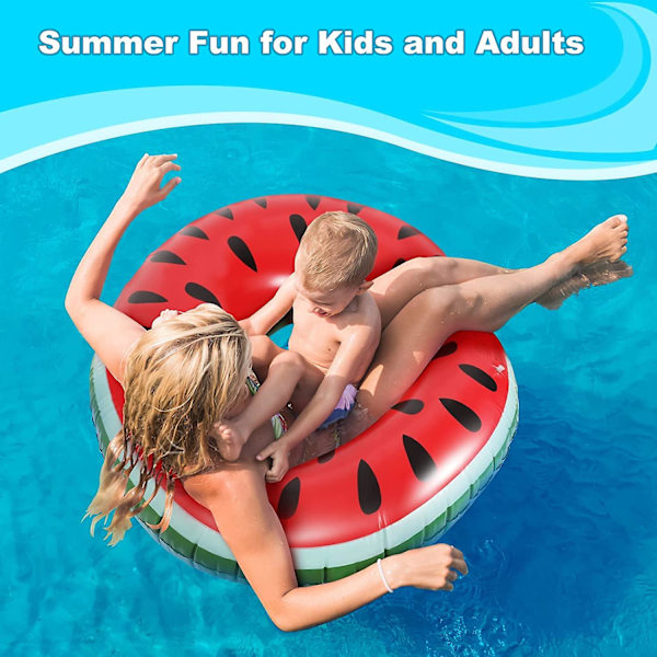 Oppustelig BadeRing, Holdbar Vandmelonformet Sommer Pool Strand Party Svømme Float Tube, Vand Sjov Sommer Strand Svømme Float Til Børn Voksen Watermelon Swimming Ring 60cm