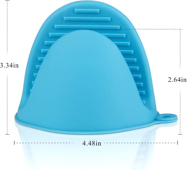 Silikone Grydelapper, 4 stk. (Blå+Pink) Silikone Køkkengryde