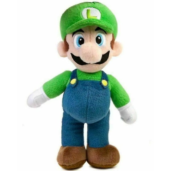 Super Mario Bros plyschdocka Mario Luigi mjuka gosedjur Teddy Leksaker Present 25cm green