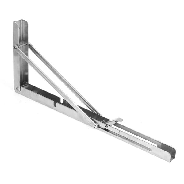 Foldbar Trekant Hyldebeslag i Rustfrit Stål - 2 stk., 16 Tommer 40 cm Rustfrit Stål Holdbart